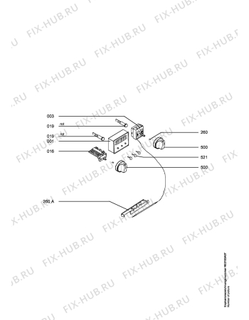 Взрыв-схема плиты (духовки) Juno Electrolux JOB53000X - Схема узла Functional parts